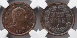 Us Coins - CIVIL WAR TOKEN: 1863 Washington, New York, F 110/442a, Beautiful Toning!