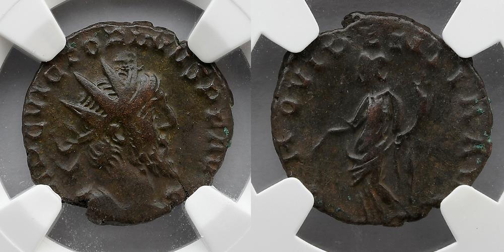 ROMAN EMPIRE: Victorinus, AD 269-271, BI Double Denarius, NGC Ch VF