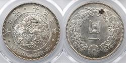 World Coins - JAPAN: Taisho Yen Year 3 (1914), PCGS MS62, KM-Y38, JNDA 01-10A
