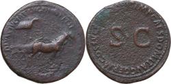 Ancient Coins - ROMAN EMPIRE: Julia Titi, AD 90, AE Sestertius (34.5mm, 22.45g), RARE, Rome Mint, Carpentum Drawn by Mules