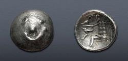 Ancient Coins - GREEK: Eastern Europe, Imitations of Alexander III, 1st Century BC, AR Drachm (18mm, 3.19g), RARE with Full Body of Lion