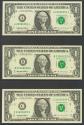 World Coins - USA. 1 Dollar. Federal Reserve Note. 12 banknotes from serial number A to L (all issuing banks incuded). 1995. (Friedberg: 1922-23A/L). Nice set. Uncirculated.