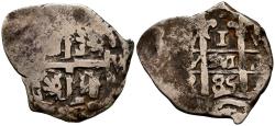 World Coins - CARLOS II (1665-1700). 1 Real. (Ar. 3,06g/22mm). 1685. Potosí VR. (Cal-2019-278). BC+.