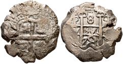 World Coins - FERNANDO VI (1746-1759). 8 Reales. (Ar. 24,56g/34mm). 1753. Potosí q. (Cal-2019-524). MBC+. Oxidaciones.