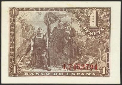 World Coins - 1 Peseta. 21 de Mayo de 1943. Serie L. (Edifil 2021: 447a). Apresto original. SC.