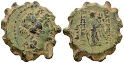 Ancient Coins - REINO SELEUCIDA, Alejandro II Zabinas. Ae22. (Ae. 6,86g/22mm). 128-122 a.C. Apamea en el Orontes. (HGC 9, 1166). Anv: Cabeza de Dionisos jóven con corona de flores. Rev: Tyche con