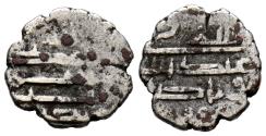 World Coins - HABBARÍES, EMIRES DEL SIND.'Abd Allah al-Habbari. Damma. (Ar. 0,46g/10mm). Sin fecha ni ceca. (Mitchiner 1977-644). BC+/BC. Escasa.