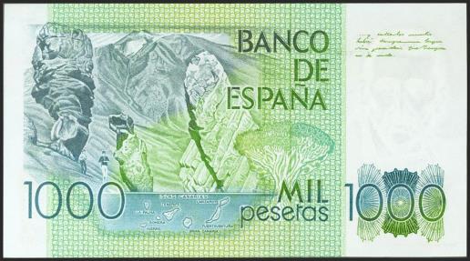 World Coins - 1000 Pesetas. 23 de Octubre de 1979. Sin serie y bajísima numeración. (Edifil 2021: 477). SC.