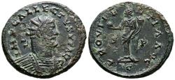 Ancient Coins - ALECTO. Antoniniano. (Ae. 4,30g/23mm). 293-296 d.C. Camulodunum. (RIC 108). Anv: Busto radiado y con coraza de Alecto a derecha, alrededor leyenda: IMP C ALLECTVS P F AVG. Rev: Pr
