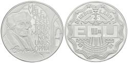 World Coins - HOLANDA. 25 Ecu. 1991. ERASMUS DE ROTTERDAM. Ar. 25,01g. Tono verde. PROOF.
