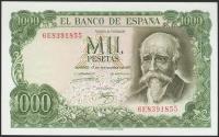 World Coins - 1000 Pesetas. 17 de Septiembre de 1971. Serie 6E. (Edifil 2023: 474c). Apresto original. SC.