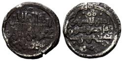 World Coins - ALMORÁVIDES, Ali B. Yusuf. Quirate. (Ar. 0,82g/10mm). Sin fecha ni ceca. (Vives 1708; Benito-Cc9). BC+/MBC-. Muy escasa.