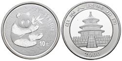 World Coins - CHINA. 10 Yuan. (Ar. 31,10g/40mm). 2000. Serie Panda. PROOF.