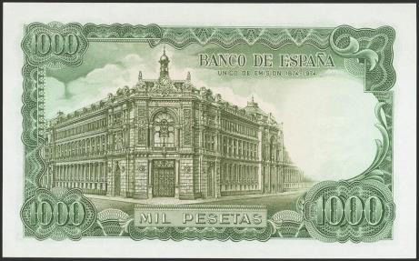 World Coins - 1000 Pesetas. 17 de Septiembre de 1971. Serie 6E. (Edifil 2023: 474c). Apresto original. SC.