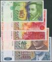 World Coins - Serie completa de los billetes de 1000, 2000 (además otro con la numeración 1S), 5000 y 10000 Pesetas emitidos en 1992 y todos ellos con el mismo número de serie Nº004516. (Edifil