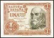 World Coins - 1 Peseta. 22 de Julio de 1953. Serie 1D. (Edifil 2021: 465b). Apresto original. SC-.