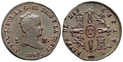 World Coins - ISABEL II (1833-1868). 2 Maravedís. (Ae. 2,26g/19mm). 1847. Segovia. (Cal-2019-59). EBC+. Suave y bonita pátina.