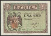 World Coins - 1 Peseta. 30 de Abril de 1938. Serie G. (Edifil 2021: 428a). Apresto original. SC.
