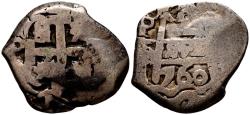 World Coins - FERNANDO VI (1746-1759). 2 Reales. (Ar. 6,67g/21mm). 1760. Potosí q. (Cal-2019-340). BC+.