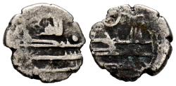 World Coins - HABBARÍES, EMIRES DEL SIND. Mahoma (257-400H/870-1009). Damma. (Ar. 0,52g/10mm). Sin fecha ni ceca. (Mitchiner 1977-659). BC/BC+.
