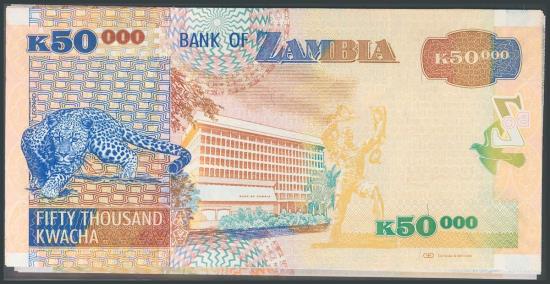 World Coins - Conjunto de 6 billetes de Zambia de 500 Kwacha, 1000 Kwacha, 5000 Kwacha, 10000 Kwacha, 20000 Kwacha y 50000 Kwacha. A EXAMINAR. SC/SC-.