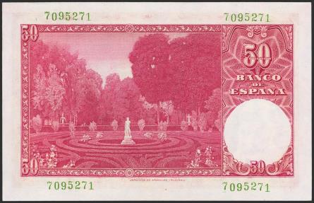 World Coins - 50 Pesetas. 31 de Diciembre de 1951. Sin serie. (Edifil 2023: 462). Apresto original. SC-.