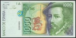 World Coins - 1000 Pesetas. 12 de Octubre de 1992. Sin serie y numeración muy baja y capicúa imperfecto. (Edifil 2021: 483). SC.