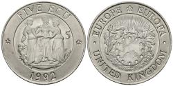 World Coins - UK. 5 Ecu. 1992. CuNi. 28.44g. PROOF.