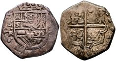 World Coins - FELIPE IV (1621-1665). 4 Reales. (Ar. 13,58g/29mm). Fecha no visible. Sevilla R. (Cal-2019-Tipo 292). MBC+. Visible ceca, ensayador y numeral del rey. Bonito tono.