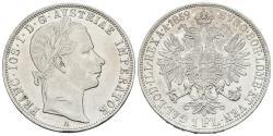 World Coins - AUSTRIA. 1 Florín. 1859 A. Km#2219. Ar. 12,35g. EBC.