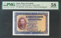 World Coins - 25 Pesetas. 12 de Octubre de 1926. Serie B. (Edifil 2017: 325a). Rarísimo en esta calidad. EBC+. Encapsulado PMG58.