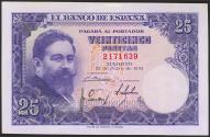 World Coins - 25 Pesetas. 22 de Julio de 1954. Sin serie. (Edifil 2023: 467). Inusual, conserva todo su apresto original, manchitas del tiempo. SC--.
