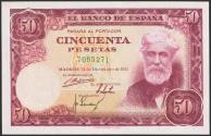 World Coins - 50 Pesetas. 31 de Diciembre de 1951. Sin serie. (Edifil 2023: 462). Apresto original. SC-.