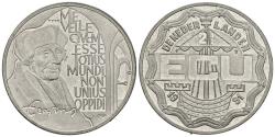 World Coins - HOLANDA. 2 1/2 Ecu. 1991. ERASMUS DE ROTTERDAM. CuNi. 15,43g. SC.