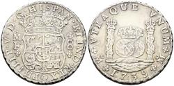 World Coins - FELIPE V (1700-1746). 8 Reales. (Ar. 26,75g/39mm). 1739. México MF. (Cal-2019-1453). MBC.