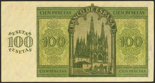 World Coins - 100 Pesetas. 21 de Noviembre de 1936. Serie M. (Edifil 2021: 421a). Conserva parte de su apresto original. EBC.