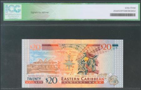 World Coins - EAST CARIBBEAN STATES. 20 Dollars. 2003. Anguilla. (Pick: 44u). ICG63.