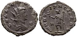 Ancient Coins - GALIENO. Antoniniano. (Ae. 4,47g/22mm). 265-268 d.C. Roma. (RIC 236). Anv. Cabeza radiada de Galieno a derecha, alrededor leyenda: GALLIENVS AVG. Rev: Marte estante a izquierda po