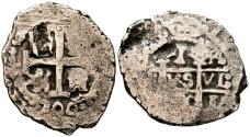 World Coins - CARLOS II (1665-1700). 1 Real. (Ar. 2,78g/21mm). 1700. Potosí F. (Cal-2019-296). BC+. Escasa.