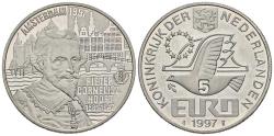 World Coins - HOLANDA. 5 Euro. 1997. P. C. HOOFT. CuNi. 15,61g. SC.