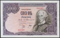 World Coins - 5000 Pesetas. February 6, 1976. No series and low numbering. (Edifil 2017: 475). Original sizing. Uncirculated.