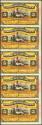 World Coins - SPANISH BANK OF THE ISLAND OF CUBA. Set of 5 correlative bills of 5 Pesos (without detaching), issued on May 15, 1896 with SILVER surcharge, on the back. (Edifil 2021: 81). Rare,
