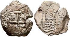 World Coins - FERNANDO VI (1746-1759). 8 Reales. (Ar. 23,28g/32mm). 1753. Potosí q. (Cal-2019-524). MBC+. Oxidaciones.