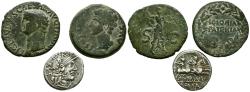 World Coins - Set of 2 Aces, 1 from Claudio I and another from Colonia Patricia and 1 Denarius from Gens Minucia. TO EXAMINE.