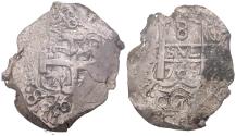 World Coins - CARLOS III (1759-1788). 8 Reales. (Ar. 26,79g/32mm). 1765. Potosí V-Y. (Cal-2019-1141). Triple fecha, la del anverso y la de la leyenda del reverso parciales. Encapuslado por NGC