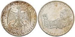 World Coins - ALEMANIA. 10 Marcos (Ar. 15,45g/33mm). 1992. Karlsruhe G. 125 Aniversario del Nacimiento de Kathe Kollwitz. (Km#178). MBC+.
