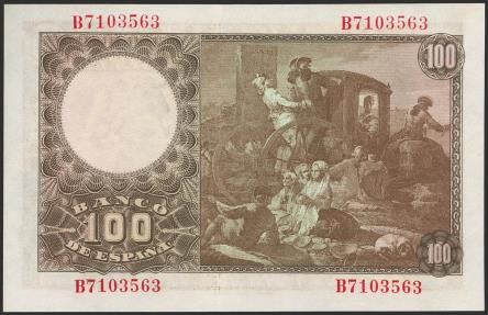 World Coins - 100 Pesetas. 2 de Mayo de 1948. Serie B. (Edifil 2023: 456a). Apresto original. SC-.