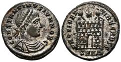 Ancient Coins - CONSTANTINO II. Follis. (Ae. 3,15g/18mm). 324-325 d.C. Heráclea. (RIC 96). Anv: Busto laureado y con coraza de Constantino II a izquierda, alrededor leyenda: CONSTANTINVS IVN NOB