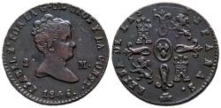 World Coins - ISABEL II (1833-1868). 2 Maravedís. (Ae. 2,01g/19mm). 1846. Segovia. (Cal-2019-58). MBC.