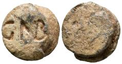 Ancient Coins - INCIERTO. Plomo monetiforme. (PB. 18,09g/22mm). Anv: Leyenda: GNB (NB anexadas). Rev: Liso. MBC+.